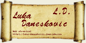 Luka Danesković vizit kartica